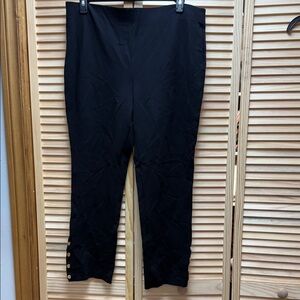 Black Pants with Gold Button Accents